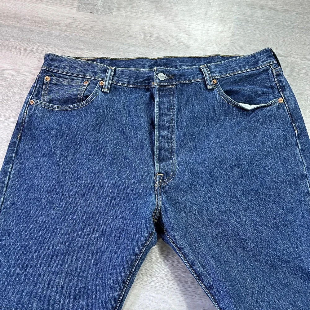 Levis 501 Jeans Mens 40x30‎ Blue Button Fly Straight Leg 100% Cotton Denim